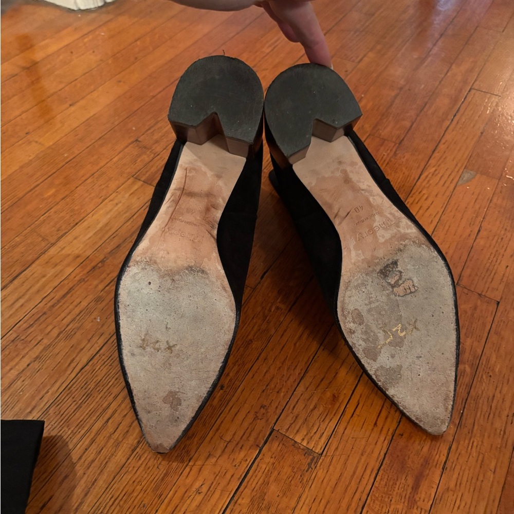 Theory Block Heel Bootie In Suede - image 8